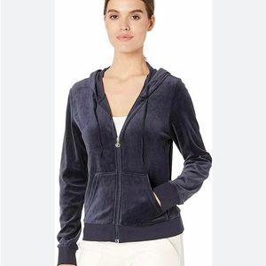 NWT: XS Juicy Couture regal blue zip up sweater